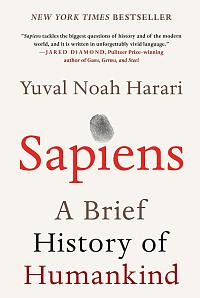 Book cover of 'Sapiens', ISBN 0062316095.